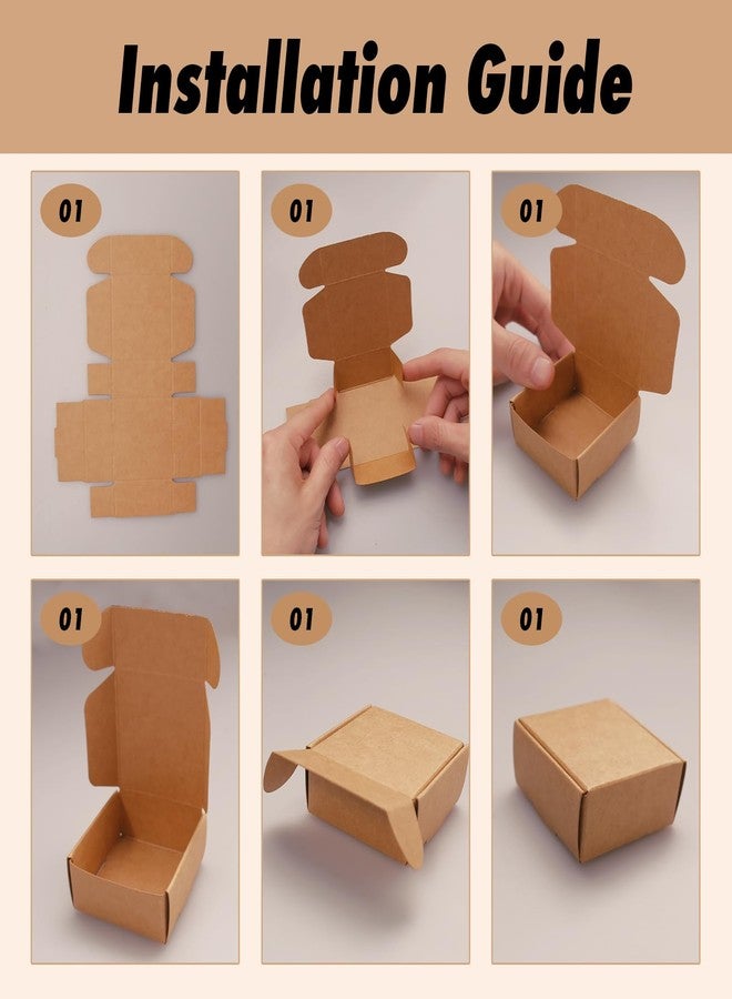 SENONAPO 220 Pcs Small Paper Gift Boxes with Lids Bulk 2.2 x 2.2 x 1 Inch Ornaments Mini Cardboard Boxes with 2 Rolls Rope for Jewelry, Bracelet, Earring and Favor Packaging - Image 4